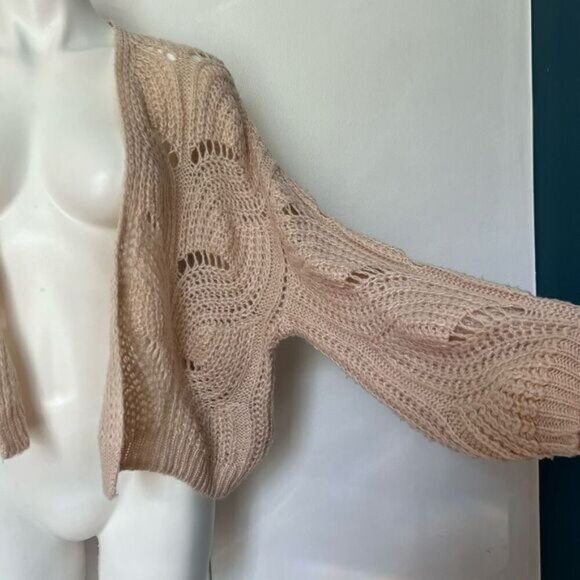 Silverflint Open Knit Puff sleeve cardigan - Picture 2 of 6